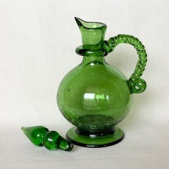 【未使用】琉球ガラス　グリーンガラスポット　の画像