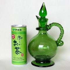 【未使用】琉球ガラス　グリーンガラスポット　の画像