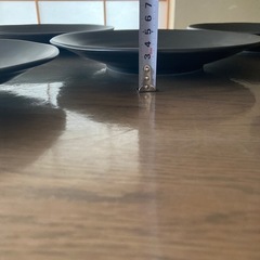 瀬戸焼　黒マット　ランチプレート5皿　25センチの画像