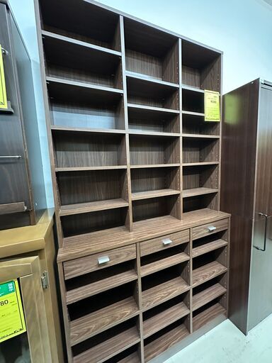 【ジモティ来店特価!!】マガジンラック　ダークブラウン　J-2505121