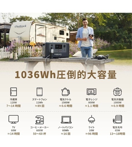 新品DEENO ポータブル電源 X1500 