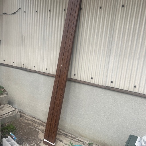 アルミ 焼角 角材 控柱 （取付金具付） 40×40×L2400