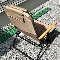 難燃リクライニングローチェア クッションマット＆ヘッドレスト＆収納ケース付きの画像