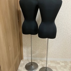 トルソー（黒）  洋服展示用トルソー2台