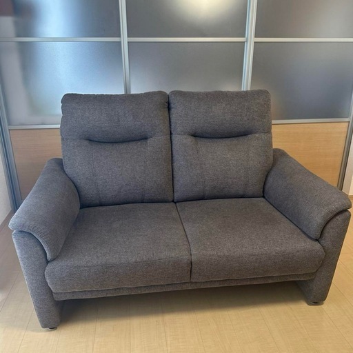 ニトリ　2人用布張りソファ（ナルタ布KD BR） ブラウン