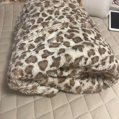 アメリカ現地購入　豹柄　毛布