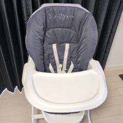 【美品】コンビ ハイローチェア リバーシブルシート セサミグレー 0か月~の画像