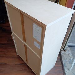 ニトリ　リズバレー　マルチキャビネット　フレンチカントリー　NITORI　アイボリー　収納　サイドボード　シェルフ　棚　サイズ（約）幅60×奥36×高92　　■近隣配送無料 買取GO‼　栄和店の画像