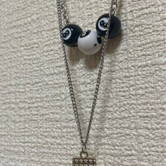 【新品未使用品】8ボール×麻雀《中》3連ネックレス ユニセックスの画像