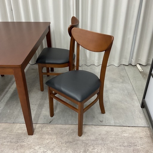 KE-32【新入荷　アウトレット品】ロンドBR ベンチダイニング4点セット　ブラウン