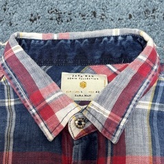 ☆美品☆ZARA MAN チェック柄長袖シャツ(Ｌ)の画像
