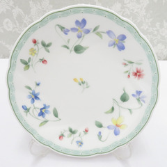NIKKO (ニッコー) 食器 FIN BONE CHINA プチケーキセット 取り皿 小皿  5枚セット 草花柄 箱有 【キモノオフ野々市若松店】の画像
