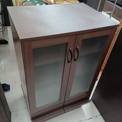 ★ジモティ割あり★  食器棚 ブラウン W60.5×D43×H9...