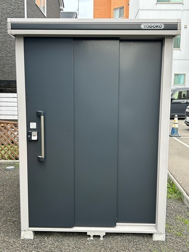 【引取り予定】ヨド物置 自転車 バイク 収納 レアタイプ  屋外物置 省スペース 間口1500mm 中古美品