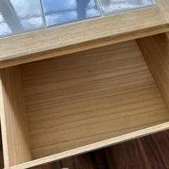  【美品】タイル天板 木製野菜ストッカーの画像