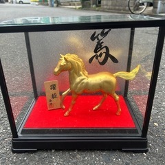 黄金馬　篤　置き物　来年の干支　午年　競馬　縁起物