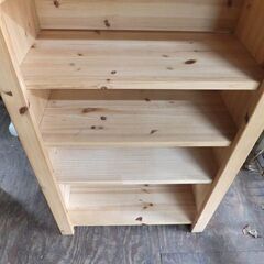 ◆天然木シェルフ◆9段収納棚　1800×600×300mm　本棚　インテリア　USED　①の画像