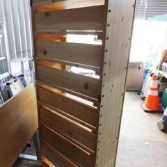 ◆天然木シェルフ◆9段収納棚　1800×600×300mm　本棚　インテリア　USED　①の画像