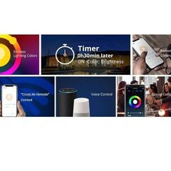 未使用スマート電球3個セットWiFi Alexa対応音声コントロール9Wの画像