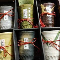 陶器 湯呑 六釉銘彩 コップ揃 手作り風趣 逸器彩食 6点セット　三洋陶器株式会社

未使用品
の画像