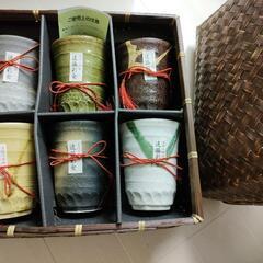陶器 湯呑 六釉銘彩 コップ揃 手作り風趣 逸器彩食 6点セット　三洋陶器株式会社

未使用品
の画像
