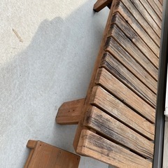 ウッドデッキ　木製ベンチ