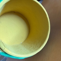 直径19センチくらいのクマのぬいぐるみの小物入れの画像