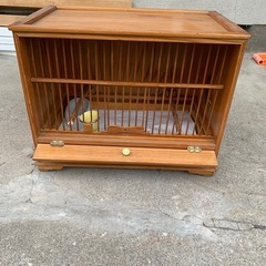 木製鳥かご　竹づくり　レトロ　温かみあり　頑丈　雛鳥　オブジェ　風流　飾り物　障子張り　高級品
の画像