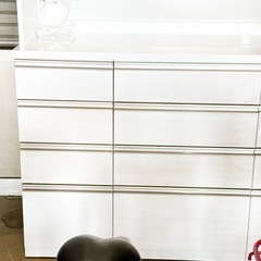 ニトリ キッチンボード 食器棚 ホワイト 幅約160cm