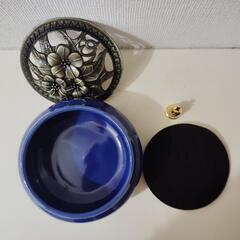 値下げ/シンプル  ブルー香炉セット/浄化/運気上昇の画像