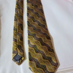 美品中古 ミソーニ MISSONI シルク ネクタイイエロー ビジネス
