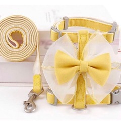 黄色リボン　ハーネス　Mサイズの画像