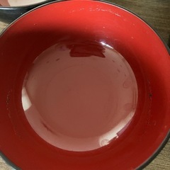 お椀 5個セット 赤/黒の画像
