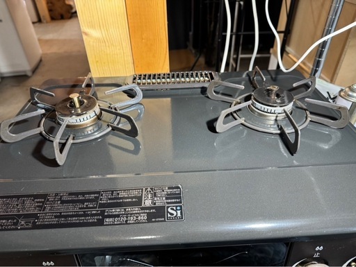 3/9 終 LPガス用 Rinnai ガステーブル KGM562BEL RT33NJH 左強火 料理