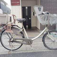 【中古】丸石サイクル　ふらっかーず　自転車　３人乗り　ホワイト　...