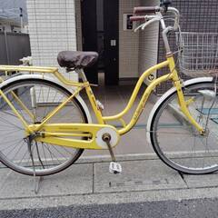 【中古】サイクルベースあさひ　自転車　軽快車　イエロー　変速なし...