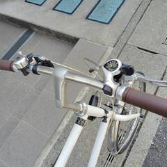 【中古】サイマ　michikusa　自転車　ミニベロ　ホワイト　6段変速　20型の画像