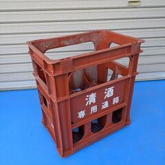 一升瓶　ケース　日本酒　DIY 居酒屋　酒　P箱　清酒専用通箱　１個　プラケース 空ケース 空箱 プラスティック箱 空箱の画像