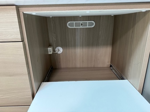 【食器棚】美品　グレージュ