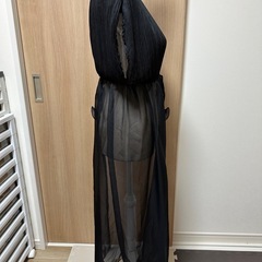 グレイスフルスマイル☆シアーアシンメトリーワンピース☆ブラック黒の画像