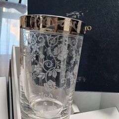 値下げ💴⤵新品グラス🍸MIKIMOTOプラチナ仕様ペアグラス+パール付きマドラーの画像