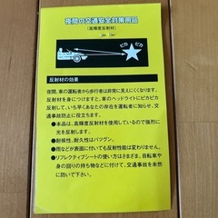 夜間の交通安全対策用品　リフレクティブシートの画像