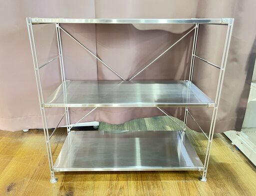 家具 生活家具 無印良品　ステンレスシェルフ　シルバー
