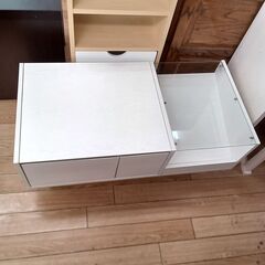 ★ジモティ割あり★  ドレッサーテーブル ホワイト H39×D4...