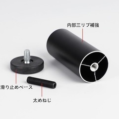 【新品8個】【家具脚の高さ調整】アジャスター×8個の画像