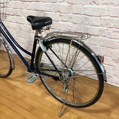 【大人用】整備済中古自転車 ブリヂストン 27型ロングティーンデラックスチェーンL型 ネイビー色 <自転車のオオムラ 静岡店> の画像
