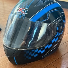 ヘルメット青 黒の画像