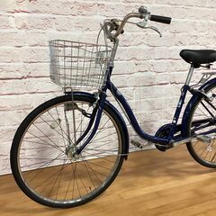  【大人用】整備済中古自転車 ブリヂストン 26型エコロ 青色 <自転車のオオムラ 静岡店>の画像