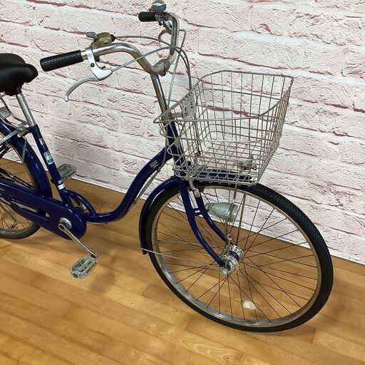 大人用】整備済中古自転車 ブリヂストン 26型エコロ 青色 <自転車の