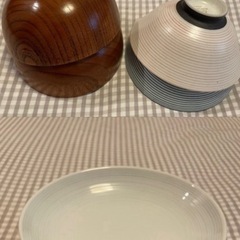 茶碗•汁椀•白磁皿5枚セット 